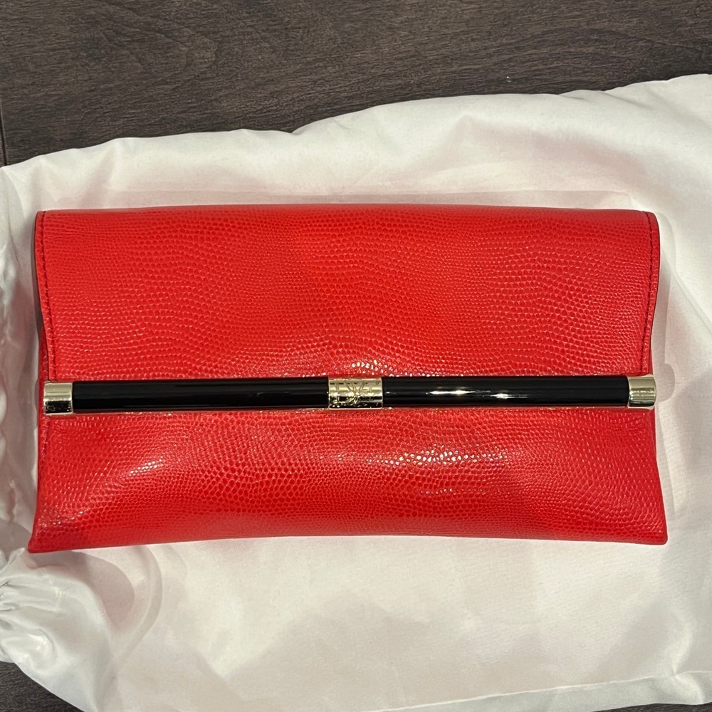 DVF poppy red  Clutch Bag